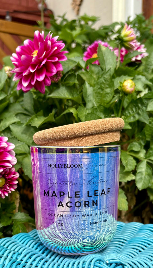 Signature Collection 10 oz. Prism Glass Tumbler Handmade Non-toxic Candles with Cork Lid