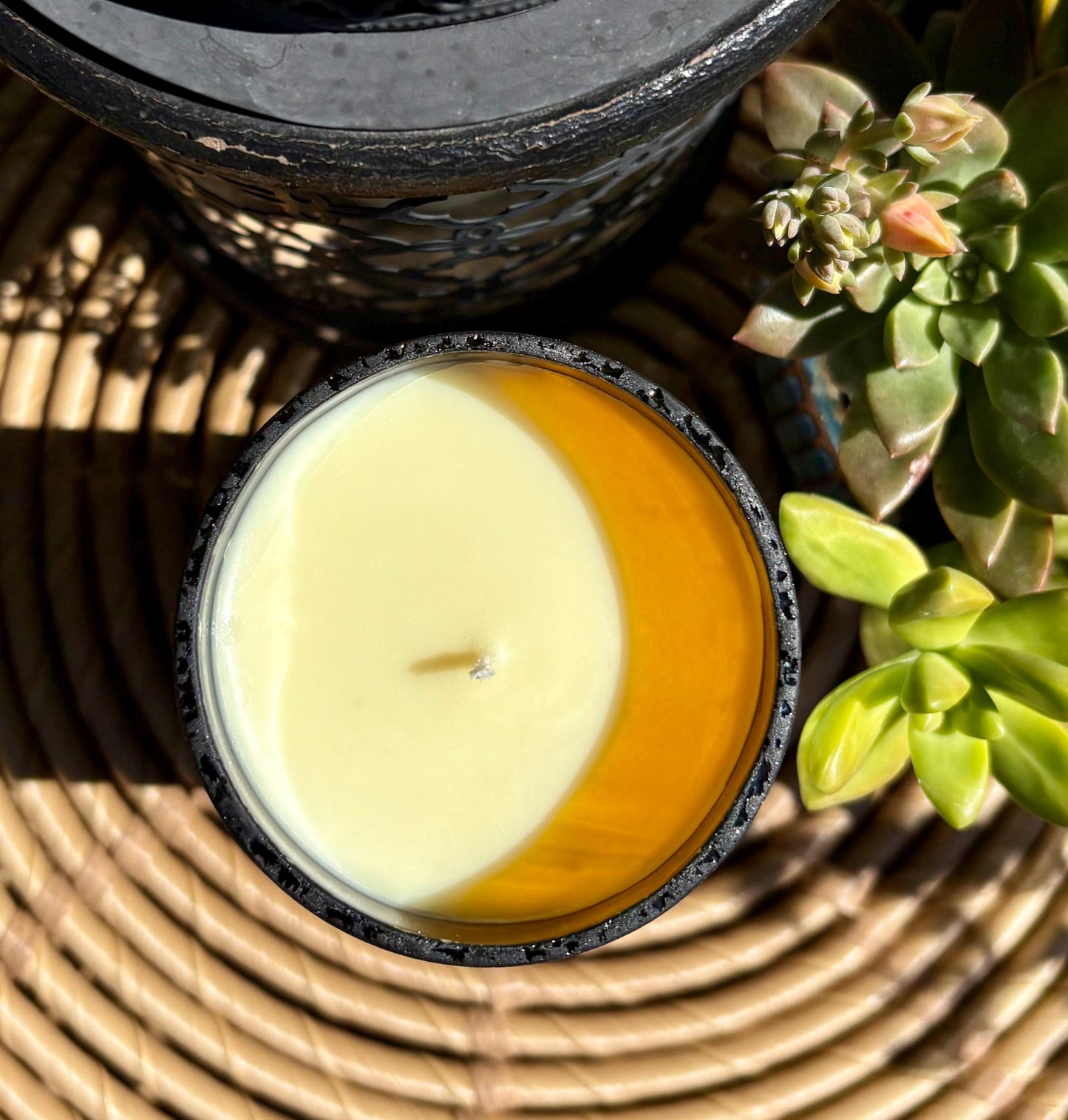 Tropical Gardenia - Upcycled Wine Bottle Candle