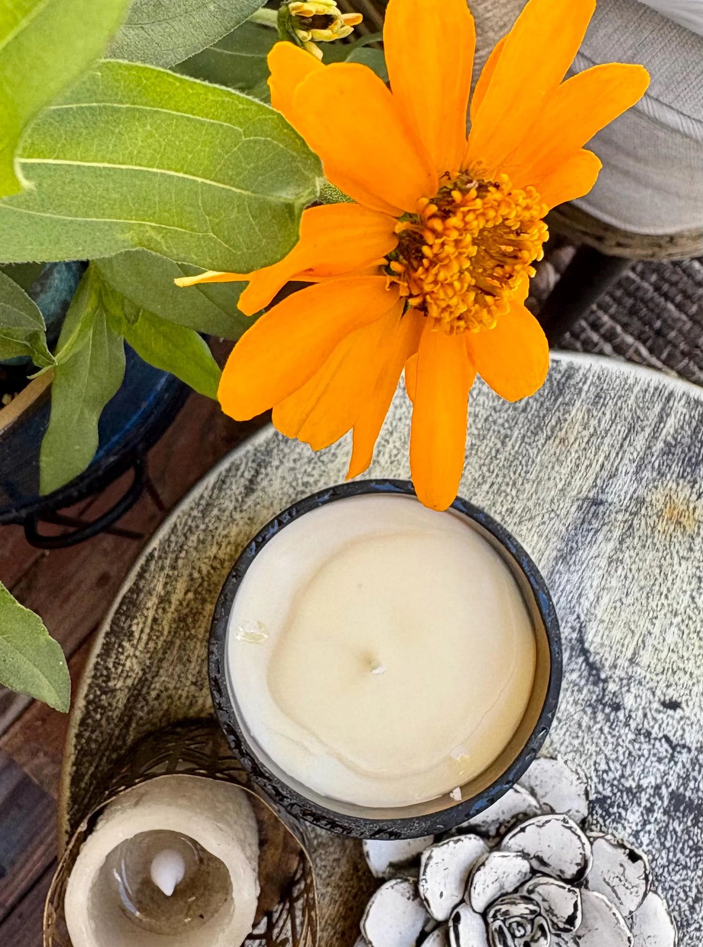 Golden Zest - Amber Wine Bottle Candle