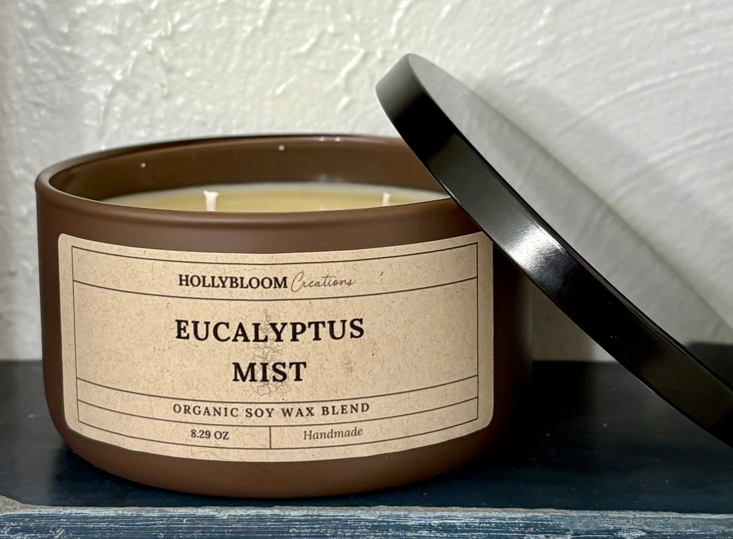 Matte Mocha 3-Wick Glass Candle 8.29 oz